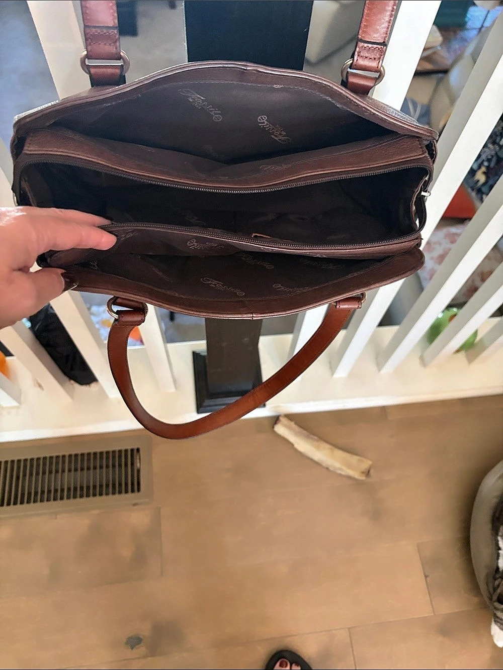 Vintage Fossil Brown Shoulder Bag - Picture 3 of 4